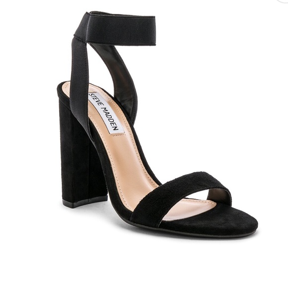 Steve Madden Black Block Heel Sandals - Picture 1 of 2